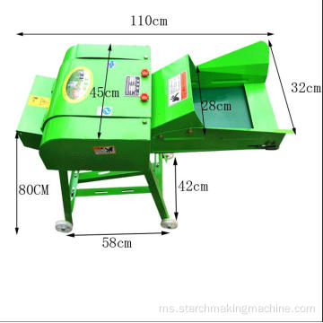 Mesin rumput Chopper Grass Chopper kecil untuk Haiwan Feed